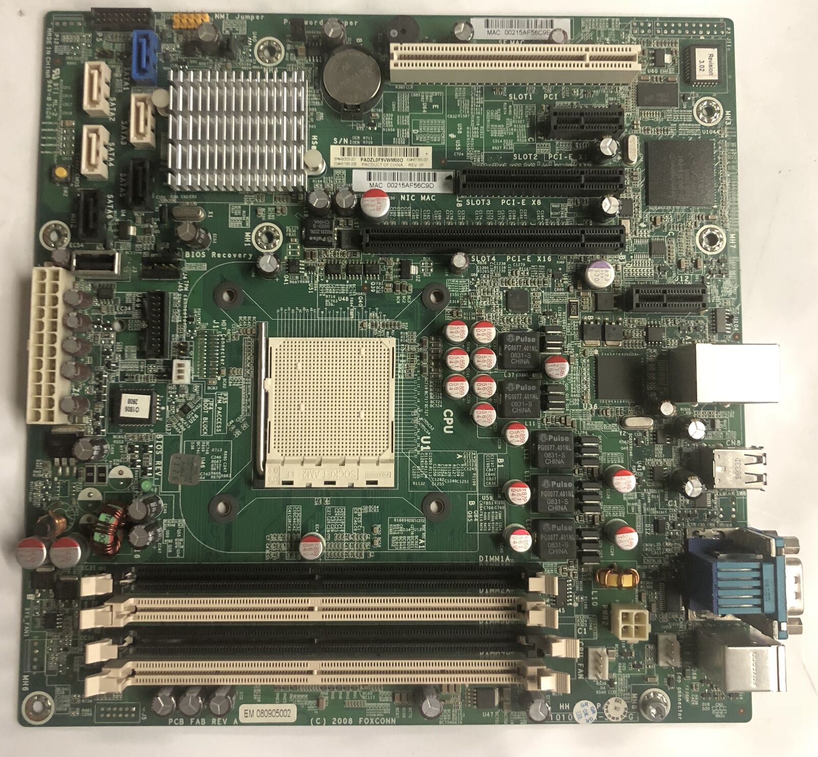 bo mach chu mainboard hp ml115 g5 480505 001 457385 001 01 bo mach chu mainboard hp ml115 g5 480505 001 457385 001 01