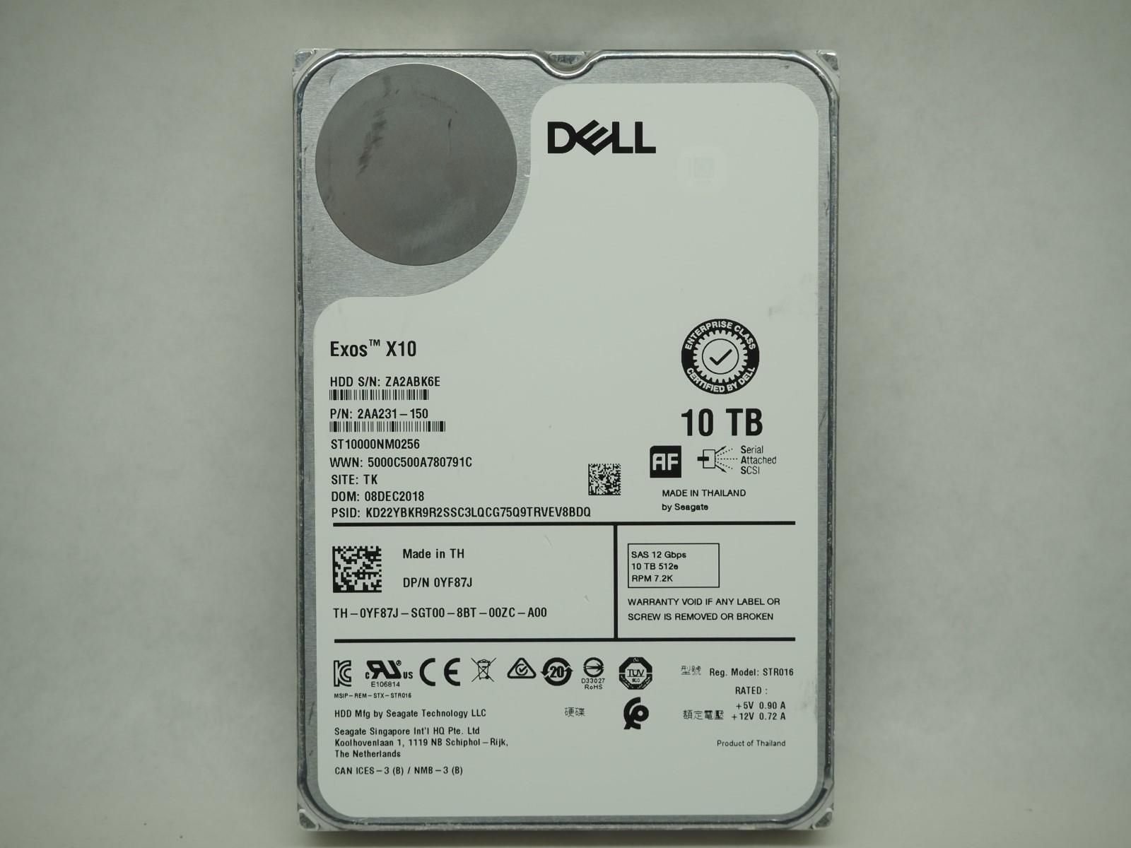 dell 10tb 7 2k 12gbps sas 3 5 inch hard drive 0yf87j 04 dell 10tb 7 2k 12gbps sas 3 5 inch hard drive 0yf87j 04
