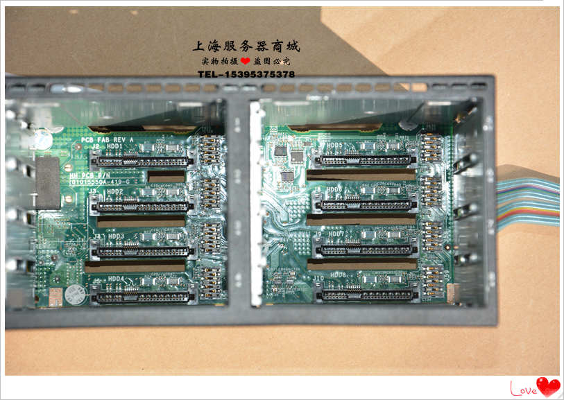 hp proliant dl380 g8 8 bay sas hard drive backplane board 643705 001 w cables 01 hp proliant dl380 g8 8 bay sas hard drive backplane board 643705 001 w cables 01