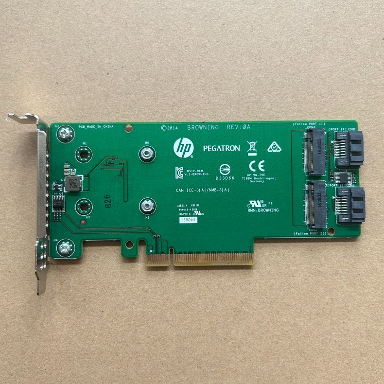 hpe hp 759505 001 sata m 2 dual drive pcie riser card 759238 001 01 hpe hp 759505 001 sata m 2 dual drive pcie riser card 759238 001 01