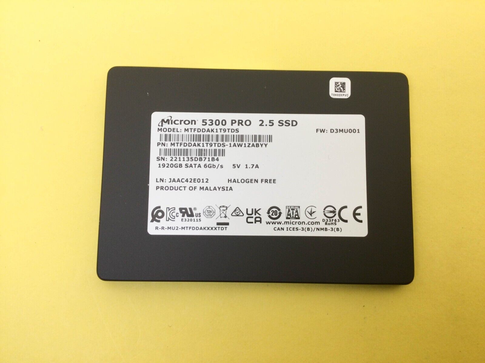 ssd enterprise micron 5300 pro 1 92tb 2 5 inch sata iii mtfddak1t9tds 1aw1za 01 ssd enterprise micron 5300 pro 1 92tb 2 5 inch sata iii mtfddak1t9tds 1aw1za 01