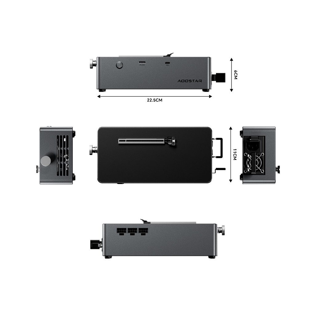 dock egpu oculink aoostar ag02 oculink usb4 kem nguon 800w 03