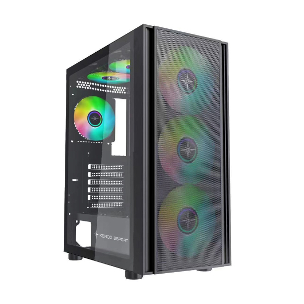 Vỏ máy tính KENOO ESPORT EM700 3F Mầu Đen (Mid Tower E ATX) 01 Vỏ máy tính KENOO ESPORT EM700 3F Mầu Đen (Mid Tower E ATX) 01