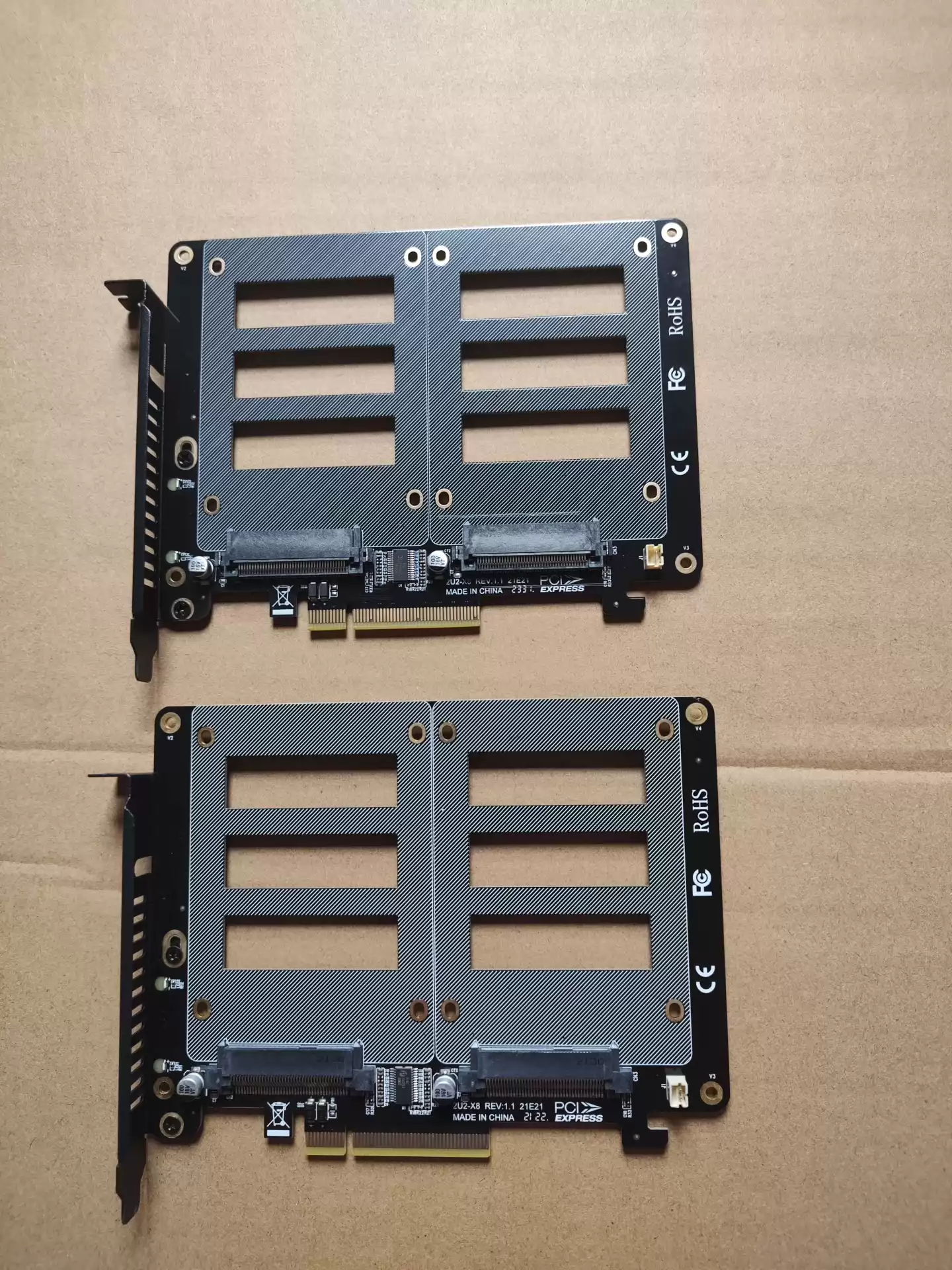 the chuyen doi pcie x8 sang 2 u2 nvme 1 the-chuyen-doi-pcie-x8-sang-2-u2-nvme - ảnh 1
