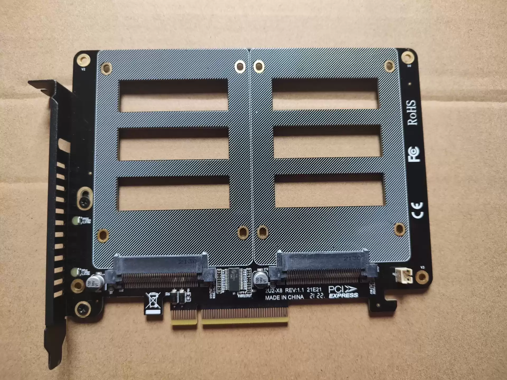 the chuyen doi pcie x8 sang 2 u2 nvme 3 the-chuyen-doi-pcie-x8-sang-2-u2-nvme - ảnh 3